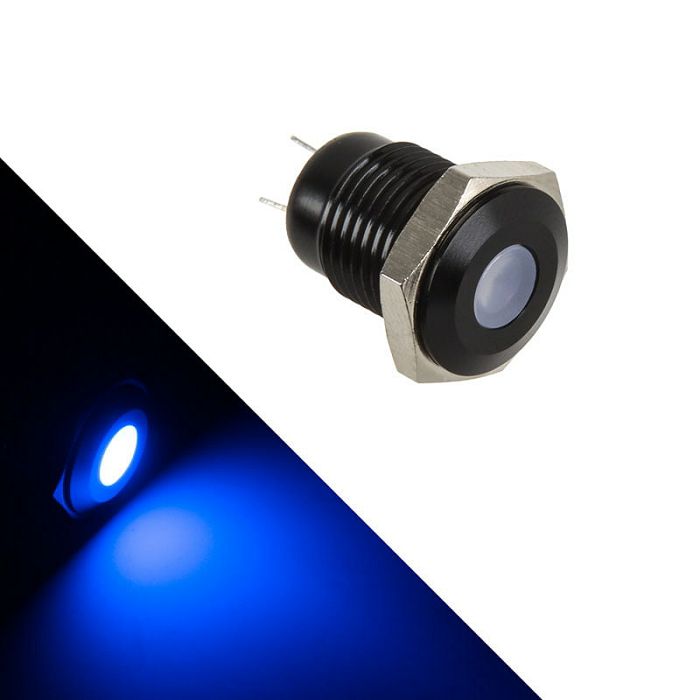 Lamptron Vandalismus-gesicherte LED - blau, blacke Fassung LAMP-SW2001-H