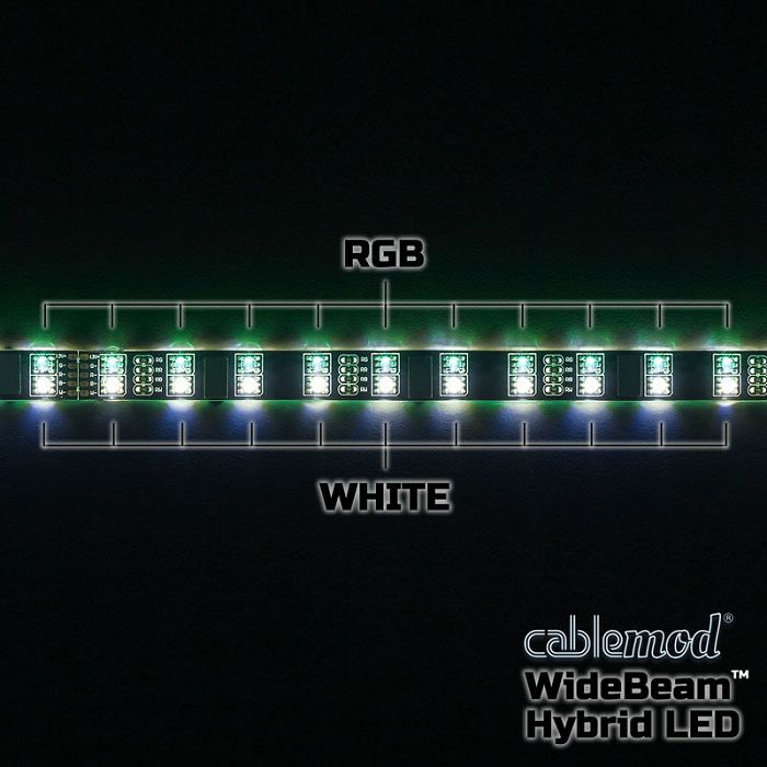CableMod WideBeam Hybrid LED Strip 60cm - RGB/W CM-LED-60-D60RGBW-R