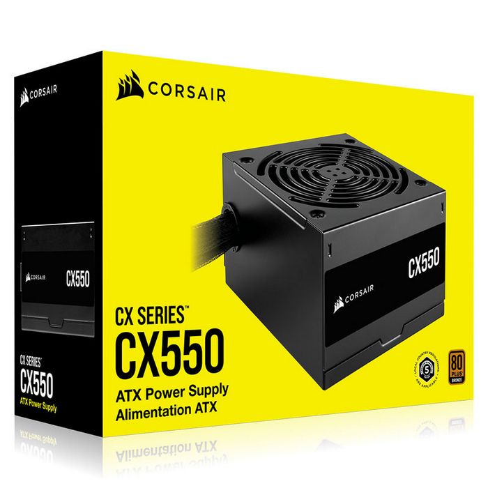 Corsair CX Series CX550 Power Supply 80 PLUS Bronze - 550 Watt CP-9020277-EU
