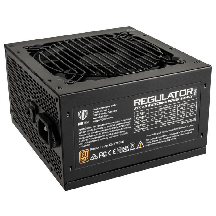 Kolink Regulator 80 PLUS Gold napajanje, ATX 3.0, PCIe 5.0, modular - 750 Watt KL-R750FG