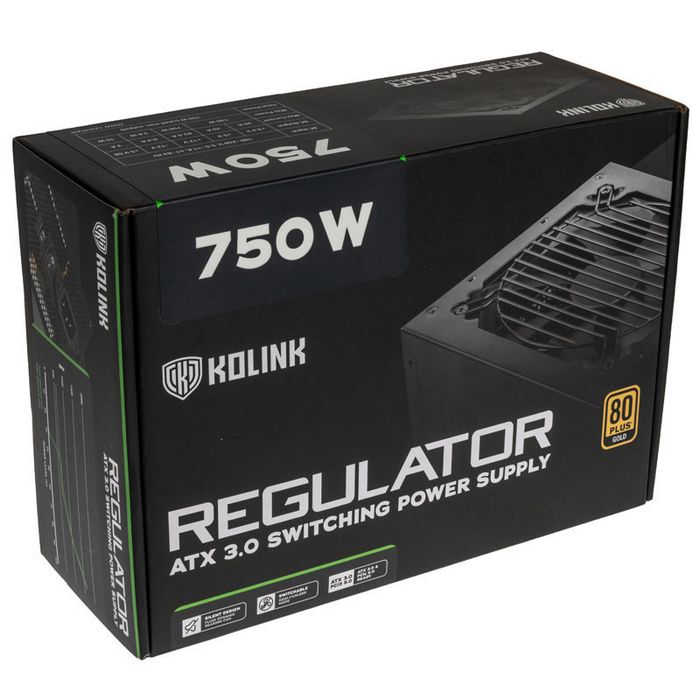 Kolink Regulator 80 PLUS Gold napajanje, ATX 3.0, PCIe 5.0, modular - 750 Watt KL-R750FG