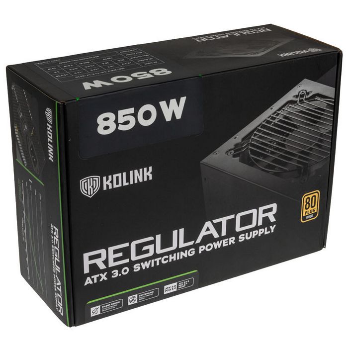 Kolink Regulator 80 PLUS Gold napajanje, ATX 3.0, PCIe 5.0, modular - 850 Watt KL-R850FG