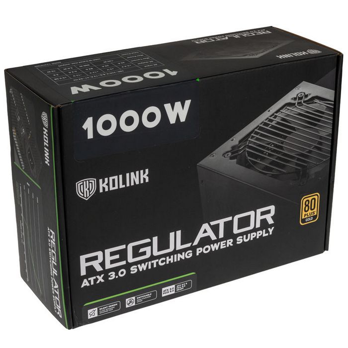 Kolink Regulator 80 PLUS Gold napajanje, ATX 3.0, PCIe 5.0, modular - 1000 Watt KL-R1000FG
