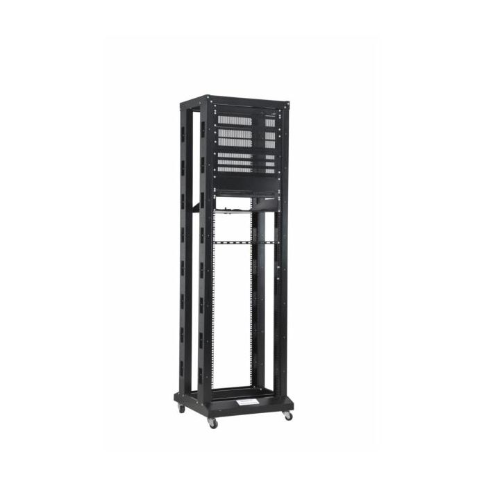 NaviaTec 19" 4 Post Open Frame Rack, 29U Black