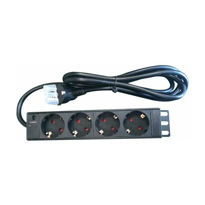NaviaTec PDU (Power Distribution Unit) sa 4x Schuko priključaka, kabel Schuko, 10"