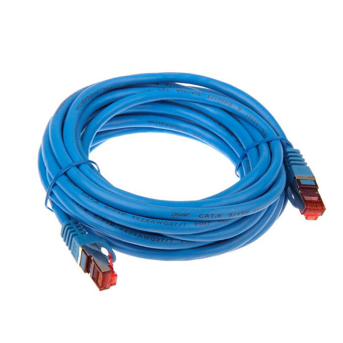 InLine Patchkabel Cat.6, S/FTP (PiMf), 250MHz, blau - 5m 76405B