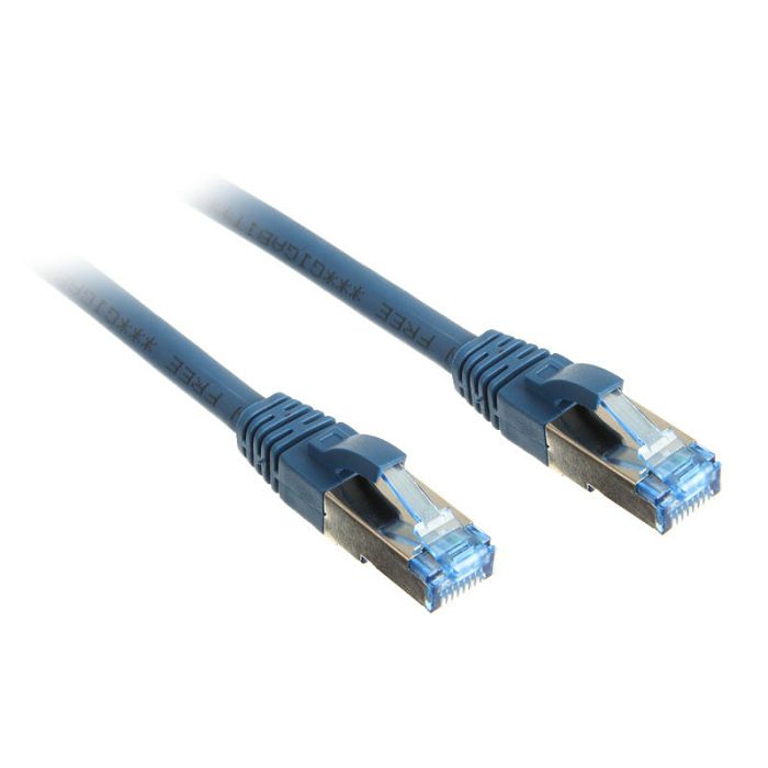 InLine Patchkabel Cat.6A, S/FTP (PiMf), 500MHz, blau - 1m 76811B