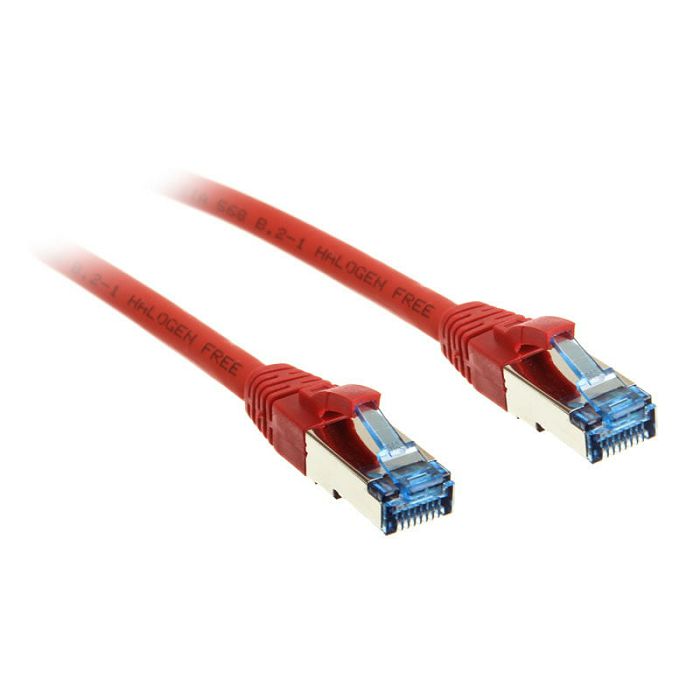InLine Patchkabel Cat.6A, S/FTP (PiMf), 500MHz, rot - 2m 76802R