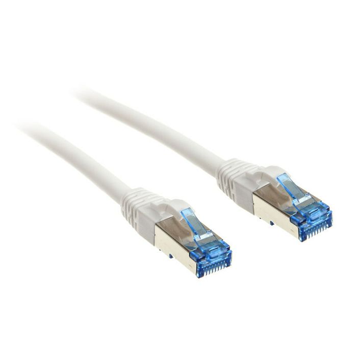 InLine Patchkabel Cat.6A, S/FTP (PiMf), 500MHz, white - 10m 76800W