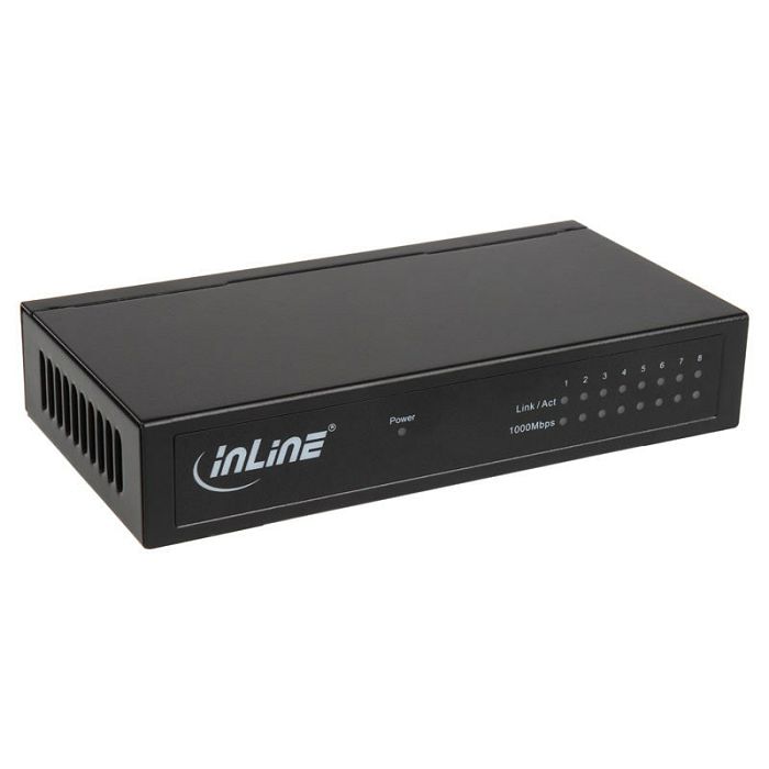 InLine Gigabit Network Switch 8-Port, 1GBit/s, Desktop, Fanless 32308M