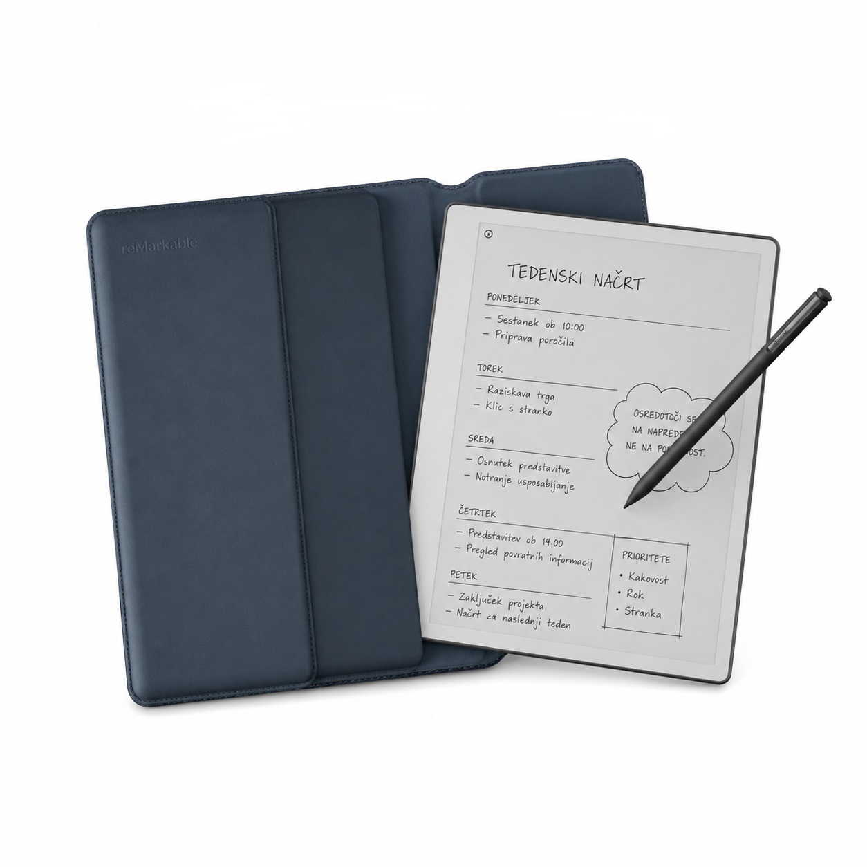 Tablet reMarkable Paper Pure + Marker Plus + Sleeve Folio Ocean Blue - 2768