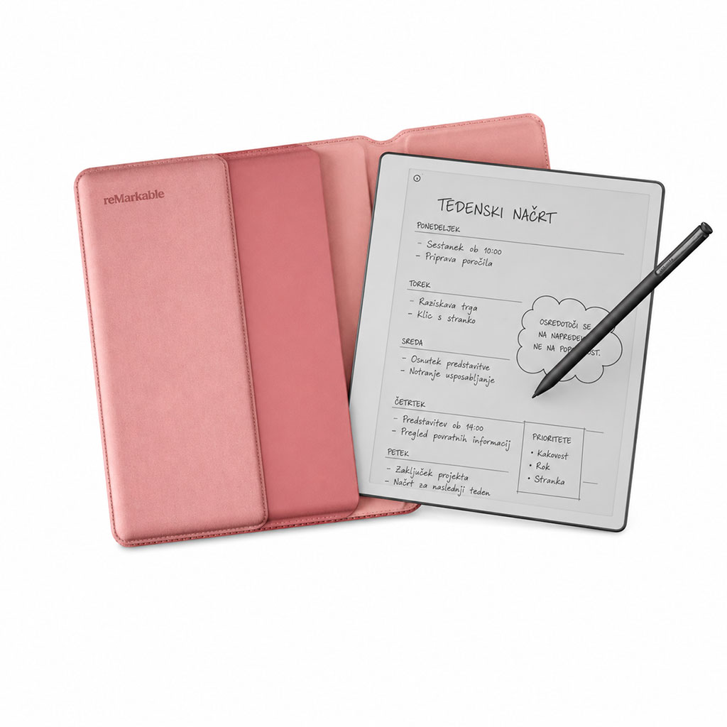 Tablet reMarkable Paper Pure + Marker Plus + Sleeve Folio Desert Pink - 2767