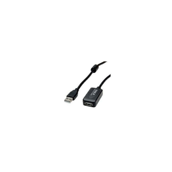 STANDARD USB2.0 aktivni produžni kabel sa ponavljačem, 10m, crni 