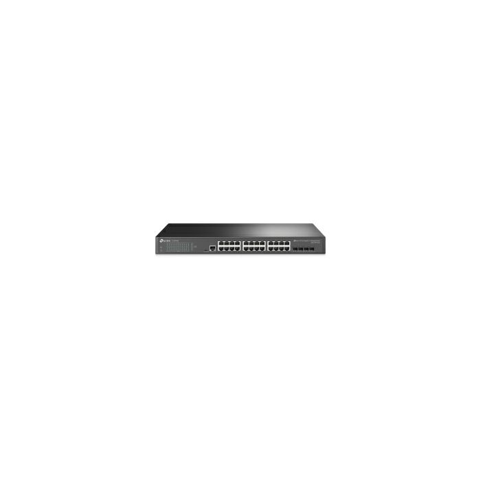 TP-Link JetStream 24-port Gigabit Smart preklopnik (Switch), 24×10/100/1000M RJ45 ports, 4×Gigabit SFP, 1U 19" rack mount