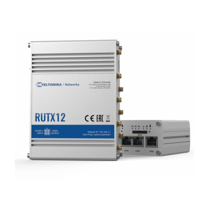 Teltonika RUTX12DUAL LTE CAT 6 industrial cellular router
