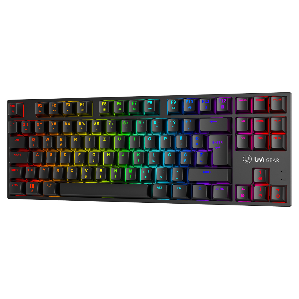 UVI GREED MINI V2 TKL BROWN Switch RGB mehanička tipkovnica, UK raspored tipki (SLO/CRO) - 637