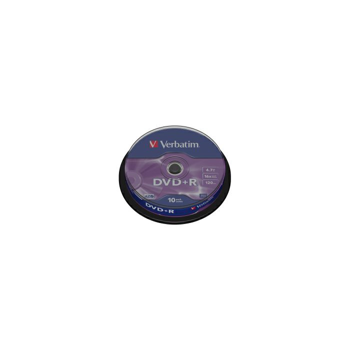 DVD+R Verbatim 4.7GB 16× Matt Silver 10 pack spindle