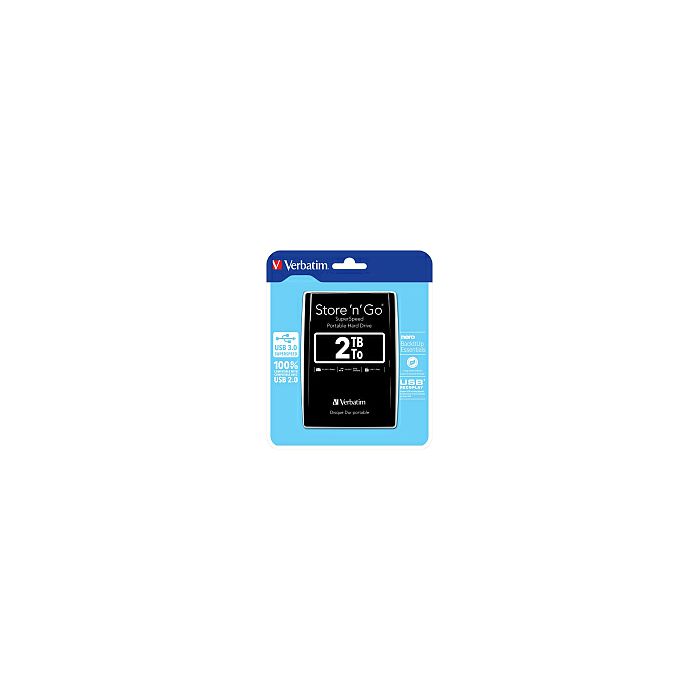 Verbatim 2.5" StorenGo 2TB HDD, USB3.0, crni
