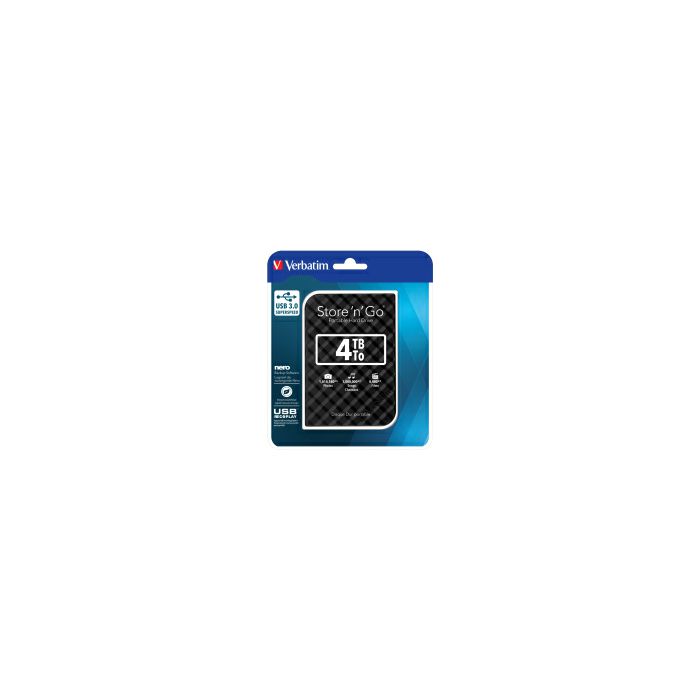 Verbatim 2.5" StorenGo 4TB HDD, USB3.0, crni