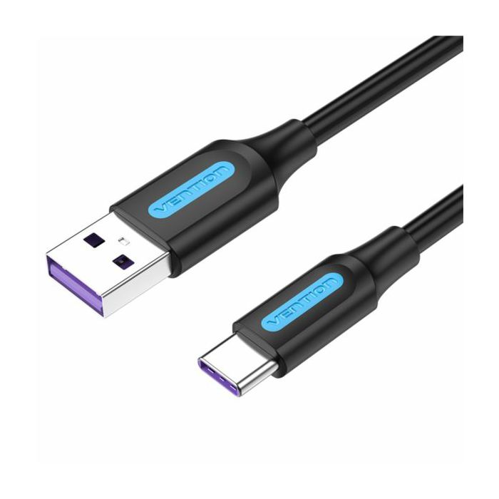 Vention USB 2.0 A Male to C Male 5A Cable 1M Black