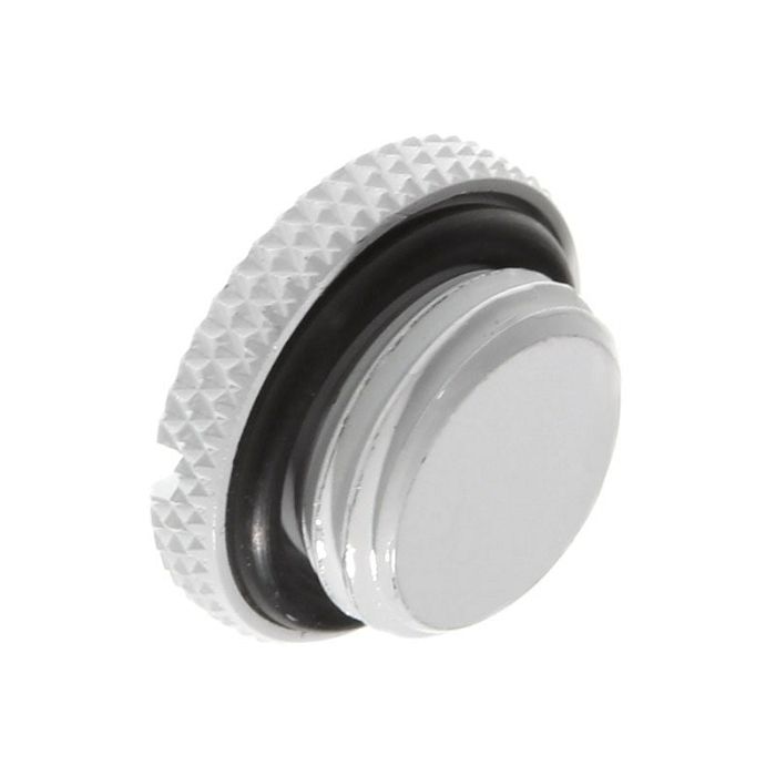 Bitspower Verschlussstopfen G1/4 Zoll AG - flach, white BP-DWWP-C09