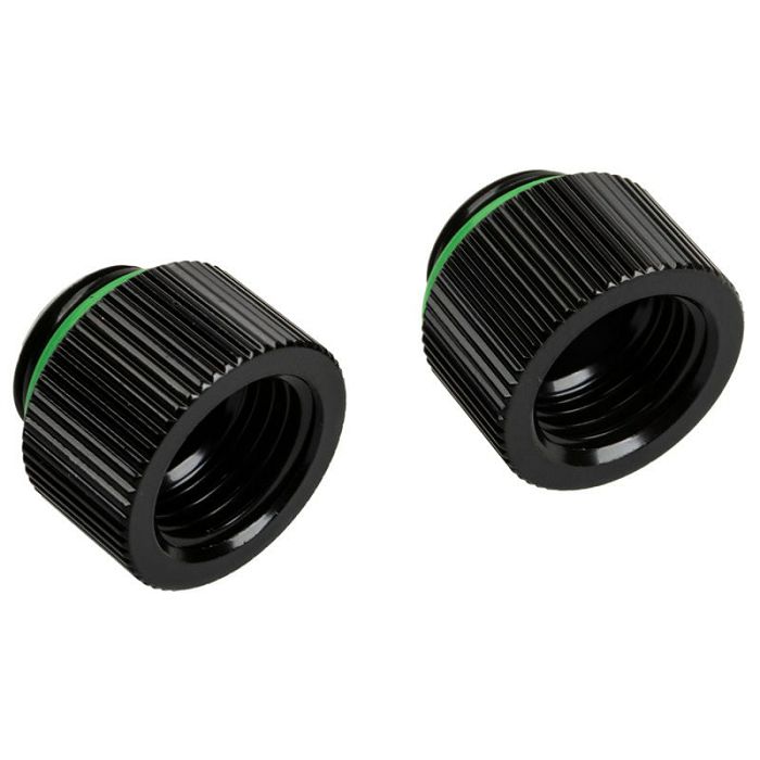 Bitspower Touchaqua Adapter gerade G1/4 Zoll AG auf G1/4 Zoll IG - 2er Pack, 10mm, black BPTA-F95-GB