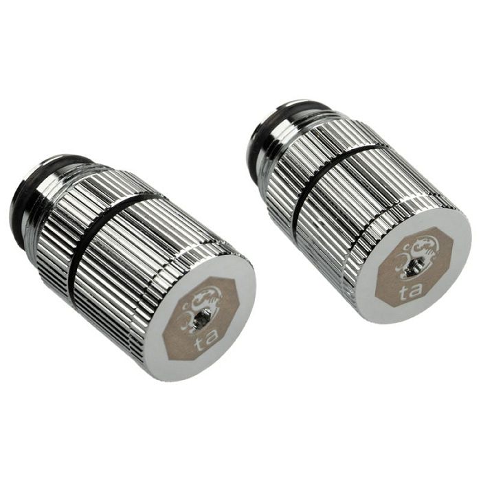 Bitspower Touchaqua Wasserauslass G1/4 Zoll AG - 2er-Pack, silber BPTA-EFW-V2-GS