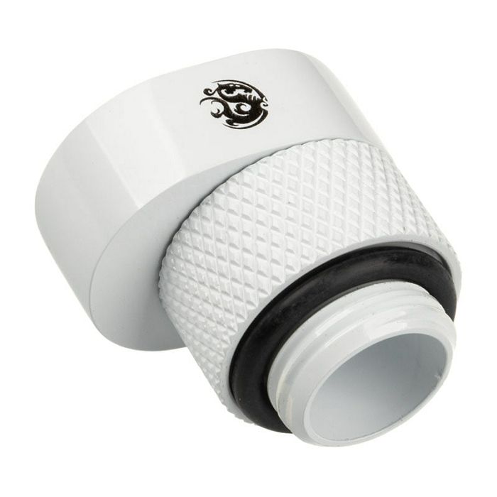 Bitspower X-Cross Adapter G1/4 Zoll AG auf G1/4 Zoll IG - 5mm Versatz, white BP-DWRIGOS5