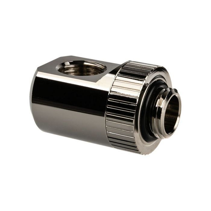 EK Water Blocks EK-Torque Adapter 90 Grad G1/4 Zoll AG auf G1/4 Zoll IG - drehbar, nickel silber 3831109814505