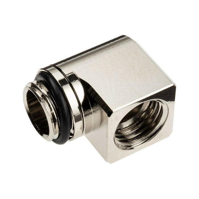 EK Water Blocks EK-Torque Micro Adapter 90 Grad G1/4 Zoll AG auf G1/4 Zoll IG - drehbar, nickel 3831109849668