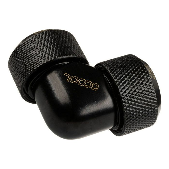 Alphacool Eiszapfen Adapter 90 Grad 16mm AD auf 16mm AD Hardtube - black 17446