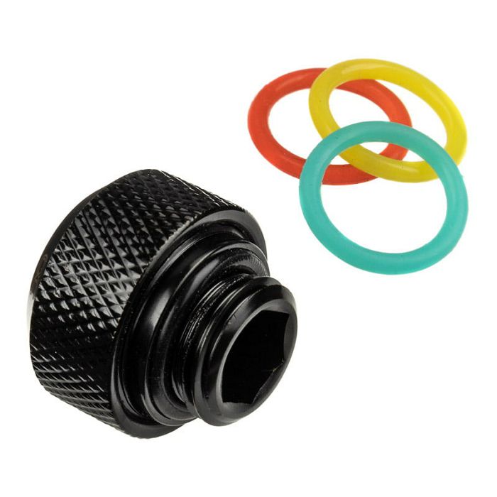 Alphacool Eiszapfen 13mm Hardtube Anschraubtülle G1/4, 6-Pack - black 17377