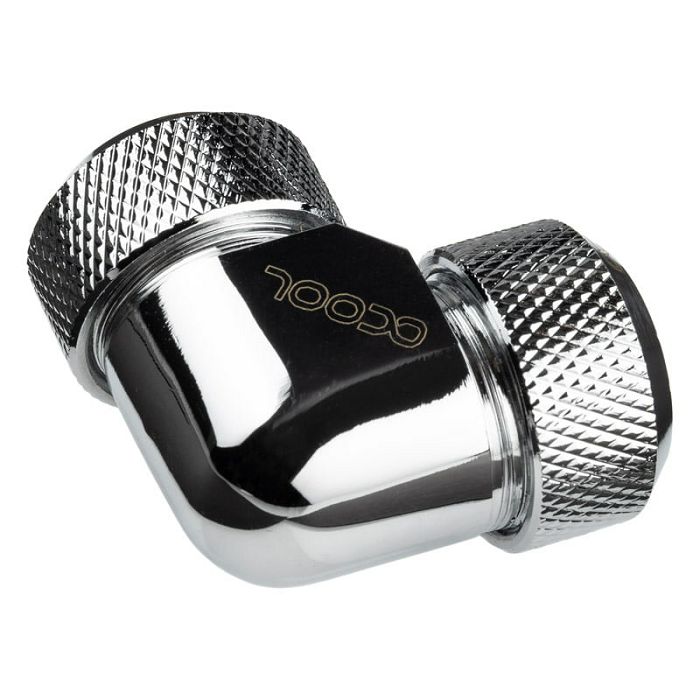 Alphacool Eiszapfen 13mm Hardtube Anschraubtülle 90 Grad L-Verbinder Acryl- Messingrohre - chrome 17410