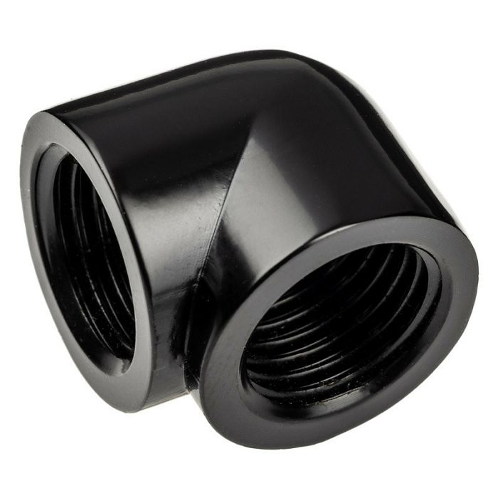 Alphacool Eiszapfen Adapter 90 Grad G1/4 Zoll IG auf G1/4 Zoll IG - black 17588