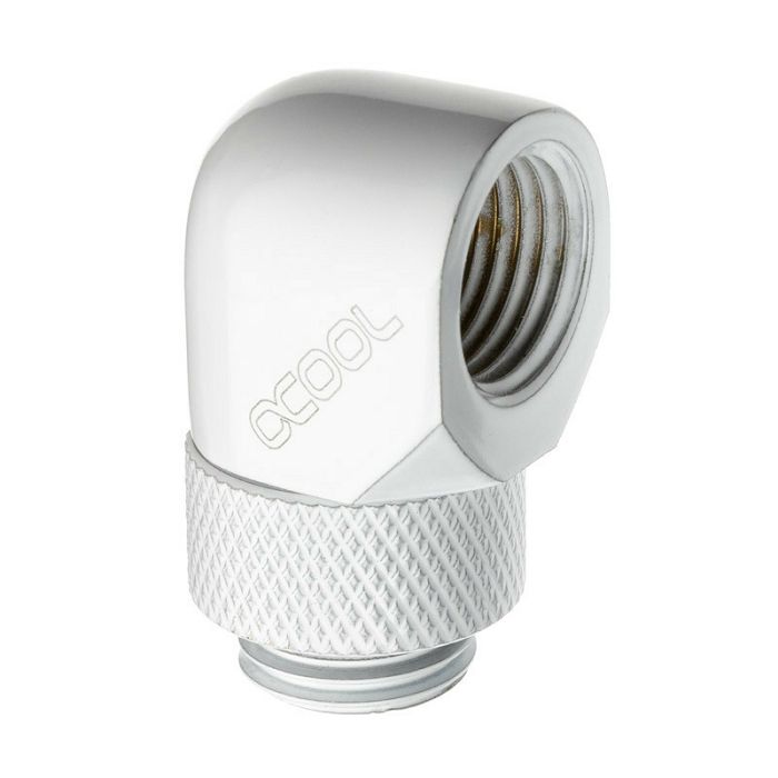 Alphacool Eiszapfen L-Verbinder drehbar G1/4 AG auf G1/4 IG - white 17485