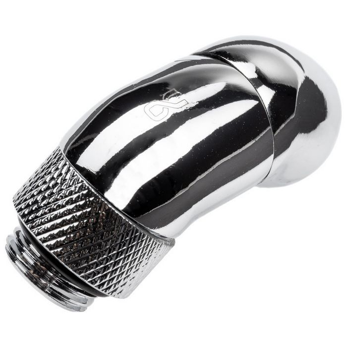 Alphacool Eiszapfen Winkeladapter 45 Grad doppel drehbar G1/4 AG auf G1/4 IG - chrome 17251