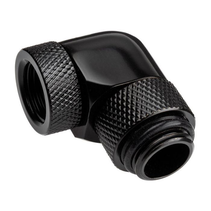 Alphacool Eiszapfen Winkeladapter 90 Grad drehbar G1/4 AG auf G1/4 IG - black 17260