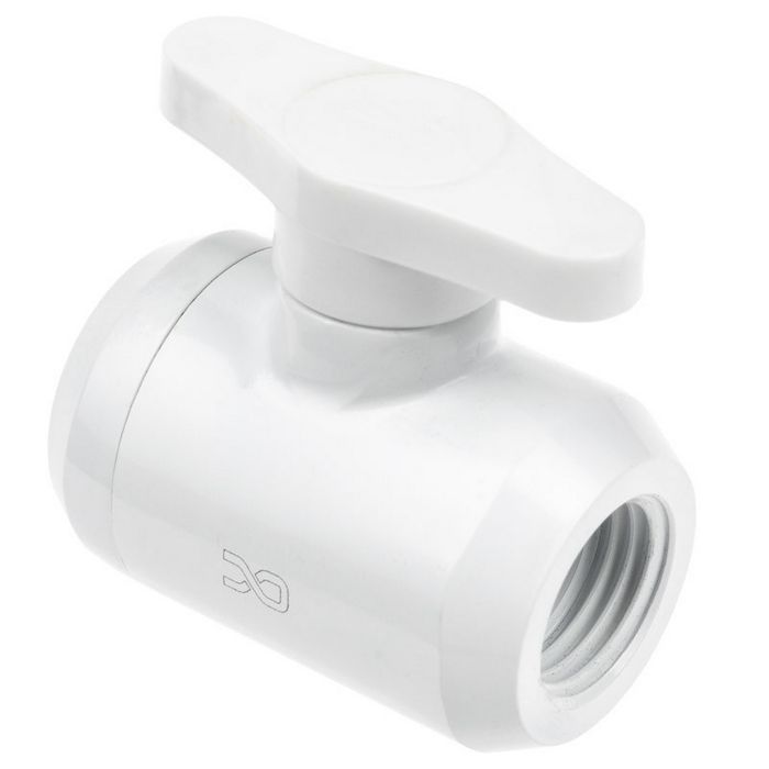 Alphacool Eiszapfen 2 Wege Kugelhahn G1/4 - white 17630