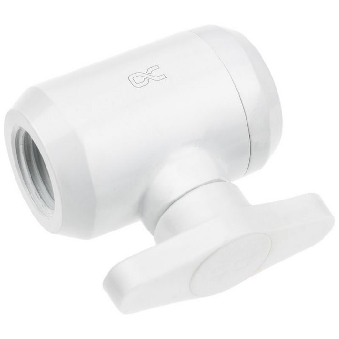 Alphacool Eiszapfen 2 Wege Kugelhahn G1/4 - white 17630