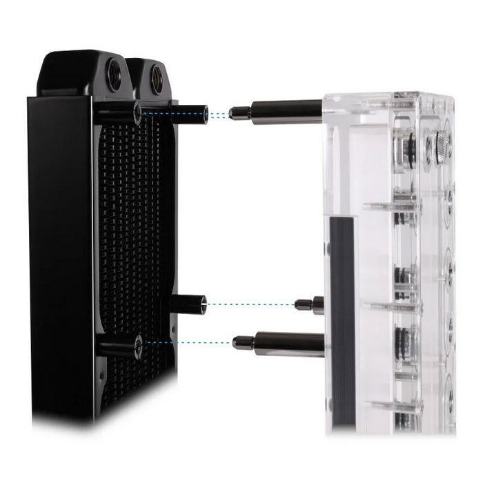 Alphacool Core Push Mounting 50 mm M3/M4/UNC 6-32 Set 4-Pack 15726