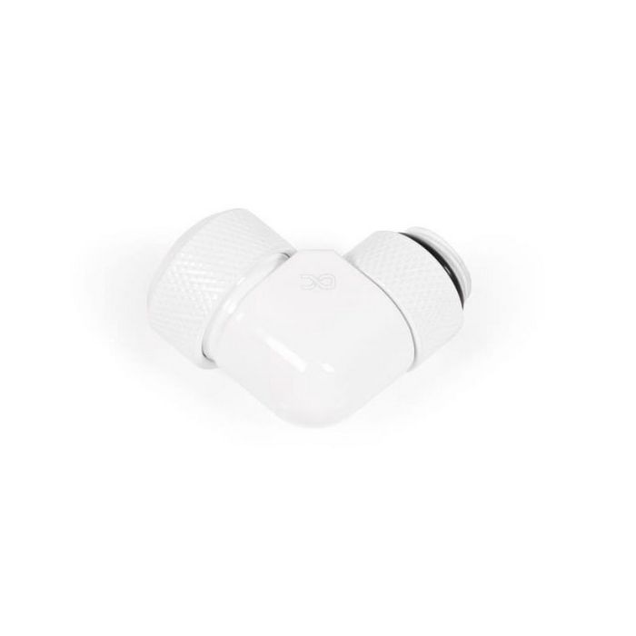 Alphacool Eiszapfen Anschluss 90 Grad G1/4 Zoll AG auf 16mm AD Hardtube - drehbar, - white-17621