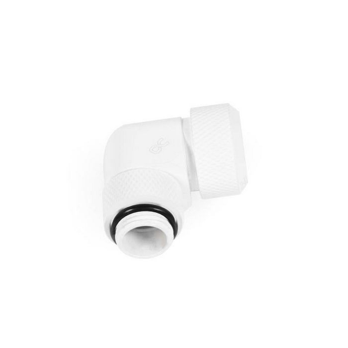 Alphacool Eiszapfen Anschluss 90 Grad G1/4 Zoll AG auf 16mm AD Hardtube - drehbar, - white-17621