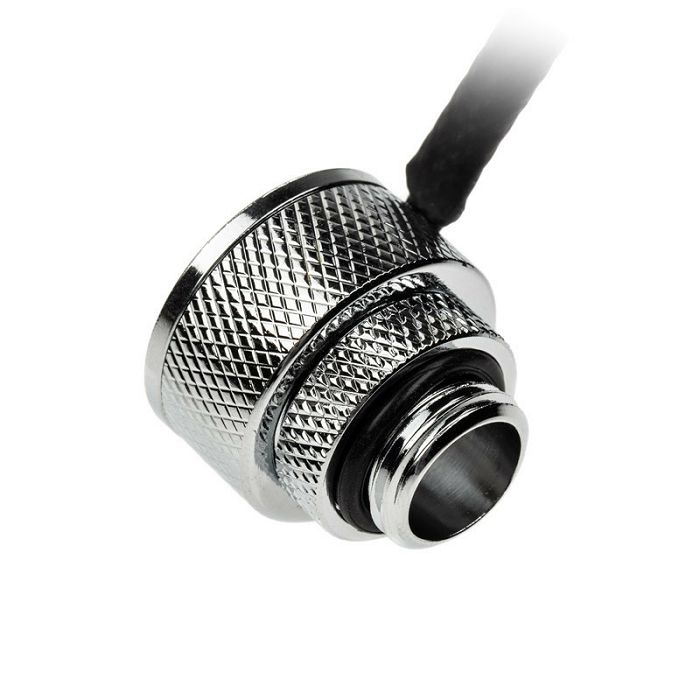 Alphacool Eiszapfen Temperatursensor G1/4 IG/IG mit AG Adapter - chrome 17362