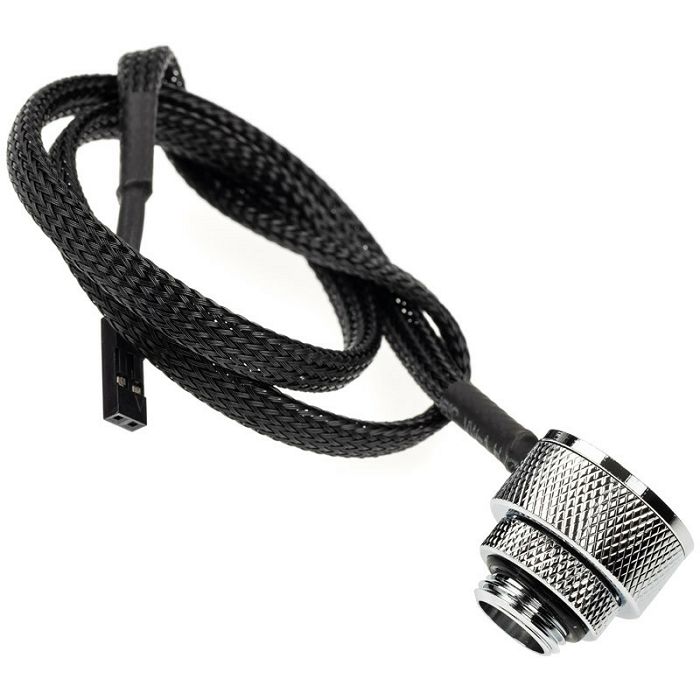 Alphacool Eiszapfen Temperatursensor G1/4 IG/IG mit AG Adapter - chrome 17362