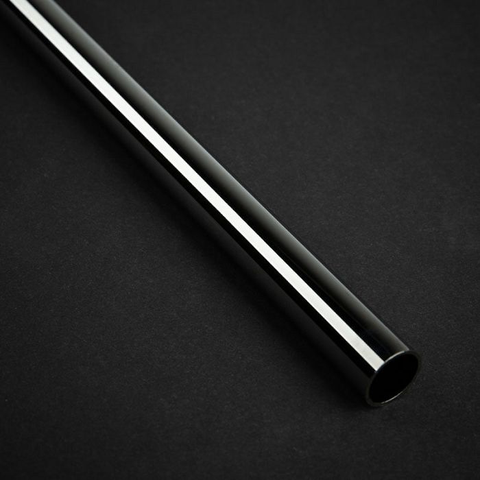 Bitspower None Chamfer Brass Hard Tubing 12mm AD, 500mm - black sparkle BP-NCBHT12BS-L500