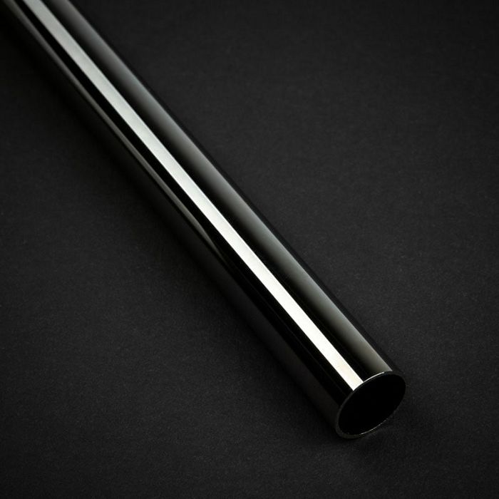 Bitspower None Chamfer Brass Hard Tubing 14mm AD, 500mm - black glänzend BP-NCBHT14BS-L500