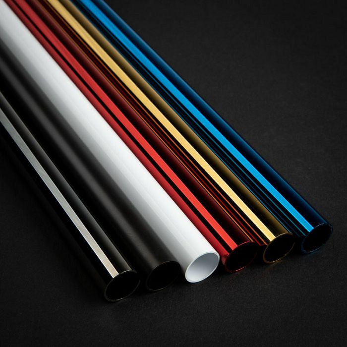 Bitspower None Chamfer Brass Hard Tubing 14mm AD, 500mm - black glänzend BP-NCBHT14BS-L500