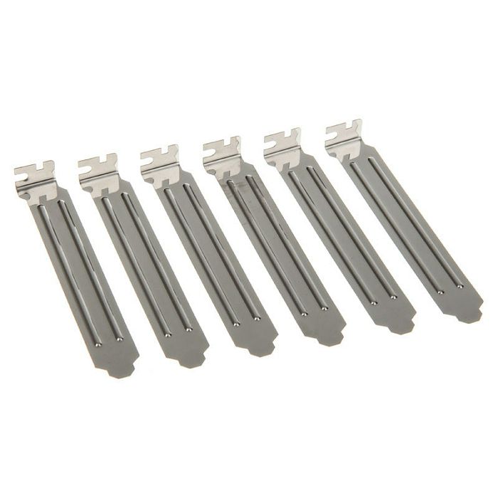 InLine PCI slot bracket 6-pack - silver 11107