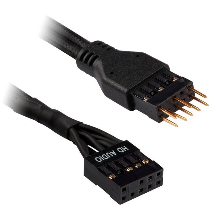 Corsair Premium Sleeved Frontpanel Kabel Verlängerungskit, black CC-8900244