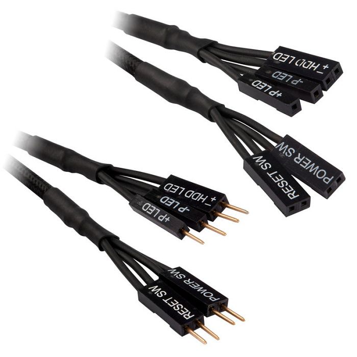 Corsair Premium Sleeved Frontpanel Kabel Verlängerungskit, black CC-8900244